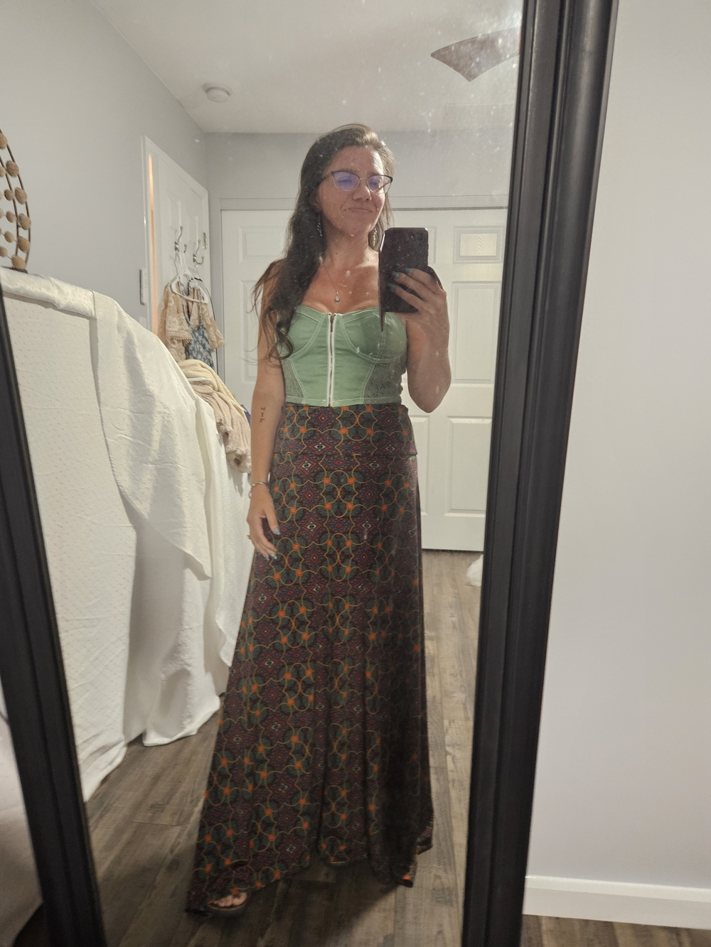 Green Corset Top